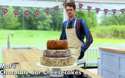 Mat chocolate bar cheesecake on The Great British Bake Off