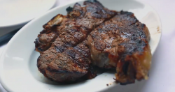 Michael Portillo’s beefsteak at Il Latini restaurant on the Great Continental Railway Jour ...