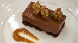 Danilo’s chocolate ganache with salted caramel and saffron ice cream on MasterChef: The Pr ...
