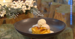 James Martin’s White chocolate bread and butter pudding with whisky ice cream on Saturday  ...