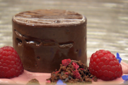 Daren’s chocolate mousse with raspberry on MasterChef: The Professionals