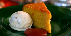 Tom Kerridge Spiced Orange Cake recipe  served with Christmas pudding ice cream on Tom Kerridge  ...