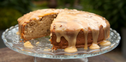 James Martin’s banana and maple syrup with pecan cake recipe on James Martin: Home Comforts