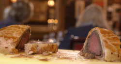 Beef Wellington served at  Rules restaurant in London using an age old recipe on Mary Berry̵ ...