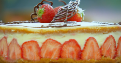 Fraisier cake by Mary Berry and Paul Hollywood on Best Bake Ever from The great British Bake Off