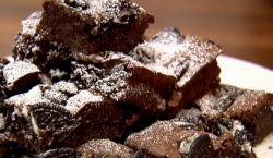 Lorraine Pascale’s  fudge brownies with cookies and cream on Best Bakes Ever