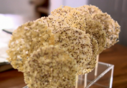 Lorraine Pascale’s parmesan and poppyseed lollipops  on Best Bakes Ever