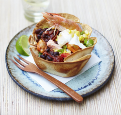 Rachel Khoo Seafood Chili in Tortilla Cups recipe on Rachel Khoo’s Kitchen Notebook: London