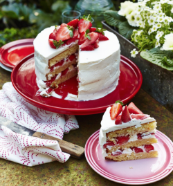 Rachel Khoo Strawberry and Cream Layer Cake Recipe on Rachel Khoo’s Kitchen Notebook: London