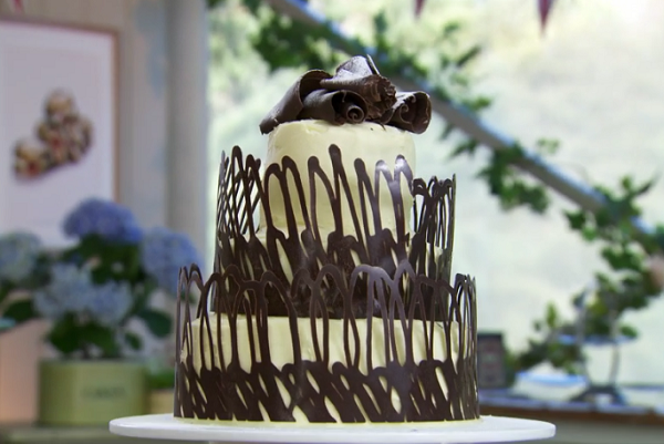 Mary Berry three-tired chocolate fudge cake on The Best Dishes Ever