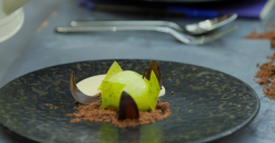 Young Guns Rice, Ben and Lauren Apple Crumble Dessert on Bake Off Creme de la Creme