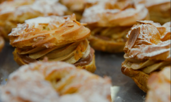 Rice Young Guns Paris-Brest with rum on Bake Off Creme de la Creme