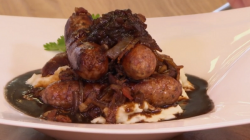 Conrod and Curtis’s bangers and mash dish on Chopping Block