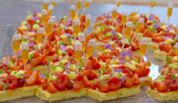 Ffion, Amit and Karl’s  fruit tartlets on Bake Off Creme de la Creme