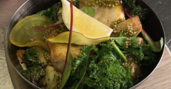 John’s fish in a pan with apple vinegar dish on Rick Stein’s Long Weekends