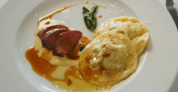 Juanita’s hare ravioli starter on MasterChef