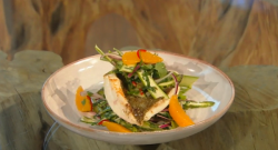 Nathan Outlaw John Dory with asaparagus, chilli and orange salad on Saturday Kitchen