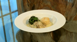 Michel Roux Jr. veal kidneys in a creamy mustard sauce with cauliflower recipe on Saturday Kitchen