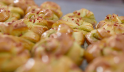 Kumiko, Jennie and Anais’s Babka Knot with Matcha Tea Butter on Bake Off Creme de la Creme