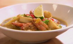 Mathew and Marcus Thai green curry with prawns and squid on Chopping Block