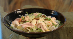 Matt Tebbutt’s miso soup with oysters, prawns and baby sweetcorn dish on Saturday Kitchen