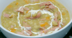 The Hairy Bikers  peas soup with ham hock and Finnish pancake on Saturday Kitchen