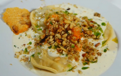 MasterChef Blue team’s pumpkin ravioli cooked  and served on board HMS Northumberland