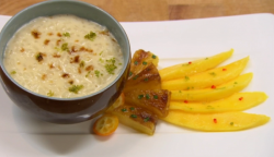 Mathew and Marcus rice pudding with pineapple on Chopping Block