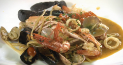 Rick Stein Albanian seafood linguine  on Saturday kitchen