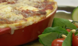Reli and Sam’s  vegetarian lasagna dish on Chopping Block