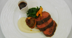 Jane’s venison with fig tart tarte tatin dish on Masterchef