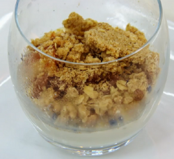 Gavin’s Whisky Panna Cotta with apple puree and Cinnamon Shortbread dessert on Masterchef
