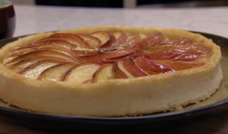 Denise and Dan french apple tart with apricots dessert on Chopping Block