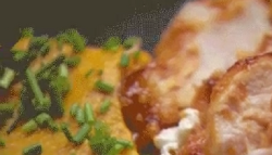 Anastasia’s chicken breast with pumpkin mash and popcorn jus on Masterchef Australia