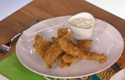 Vijaya’s healthy chicken fingers with dipping sauce on The Marilyn Denis Show