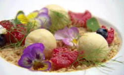 Elise’s lime white chocolate mousse dessert on MasterChef Australia