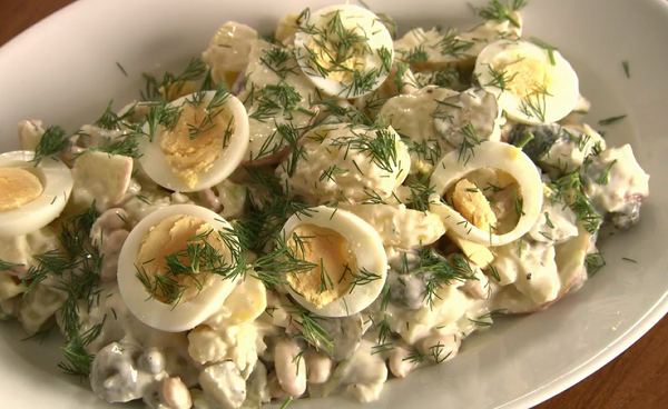 Rick Stein herring and potato salad recipe on Rick Stein’s Long Weekends