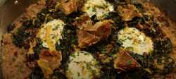 Bobby Flay’s Kale and Mushroom Paella dish on The Chew
