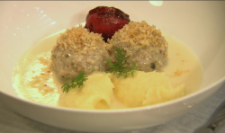 Michael’s German meatballs Konigsberger Klopse dish on Rick Stein’s Long Weekends