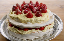 The Hairy Bikers double layer pavlova with strawberries dessert on Everyday Gourmets