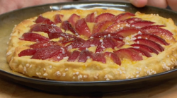 Denise and Dan’s plum tart dessert on Chopping Block