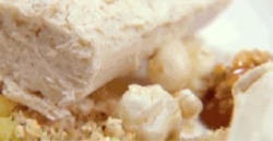 Popcorn parfait with popcorn crumb and butter gel by Nicolette on Masterchef Australia