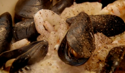 Gennaro Contaldo and Antonio Carluccio’s prawn and mussels linguine dish on Saturday Kitchen