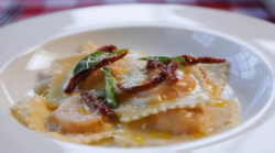 Si and Dave’s butternut squash ravioli dish on Hairy Bikers Everyday Gourmets