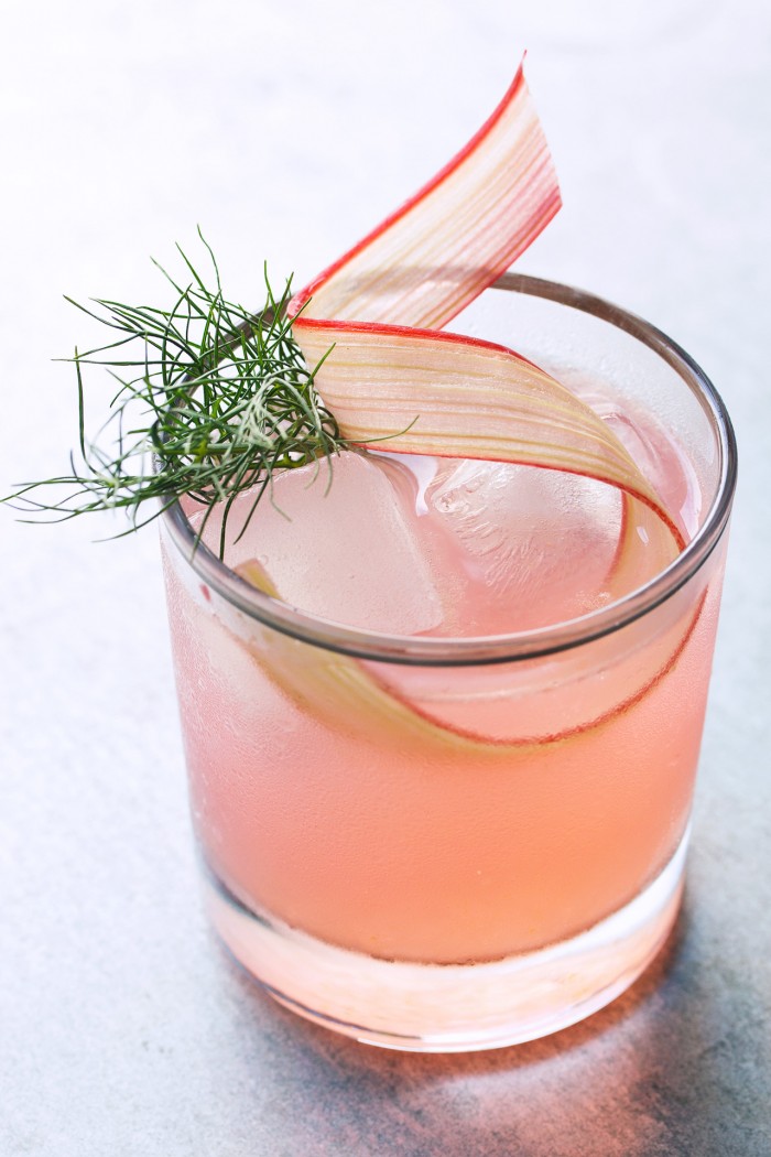 Rhubarb with Fennel and Vermouth Cocktail