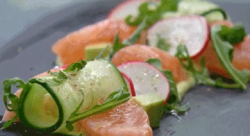 Sashimi salmon with avocado mousse dish on MasterChef Australia