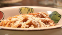 Danyella’s spaghetti bolognese dish on Rick Stein’s Long Weekends