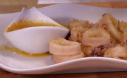 Joshua and Hadleigh’s calamari with aioli on Chopping Block