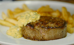 James Martin’s steak and chips with wagyu beef and béarnaise sauce on Saturday Kitchen