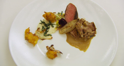 Jane’s Indian inspired Sunday roast winning main course of shoulder of lamb, onion bhaji a ...